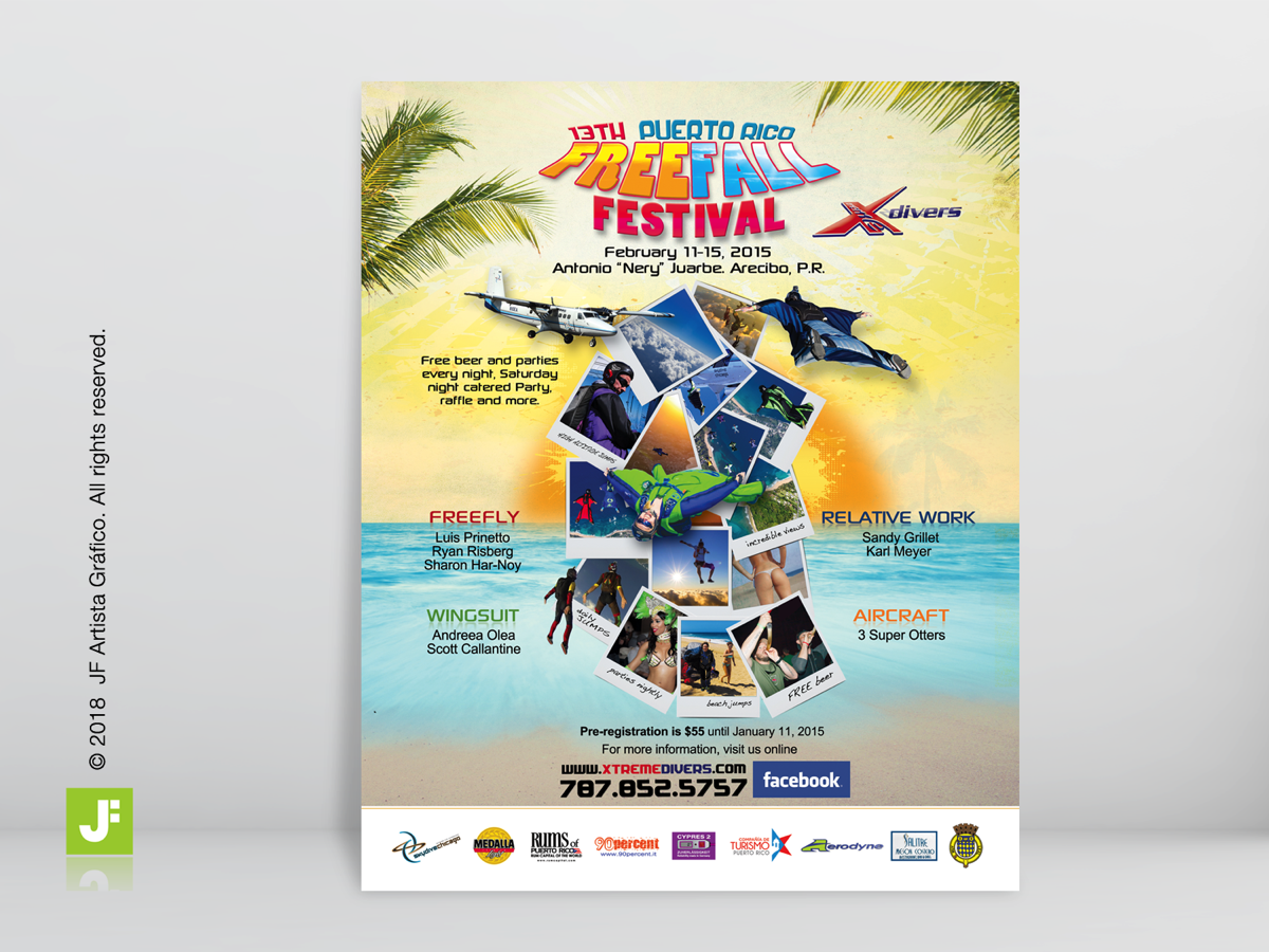 Anuncio evento skydiving