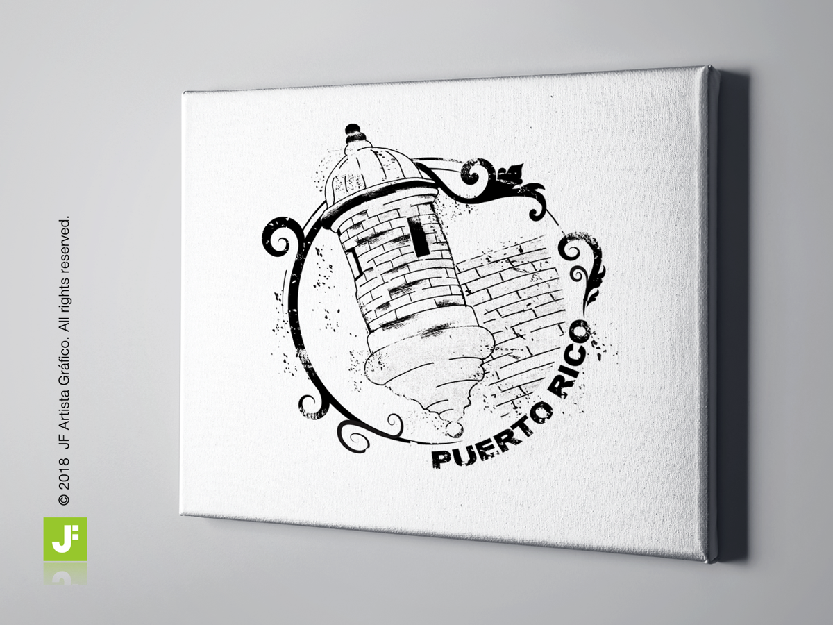 Puerto Rico Garita Ilustracion